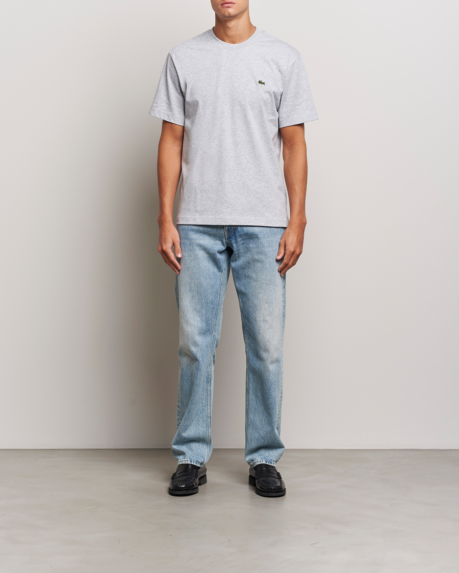 Men | T-Shirts | Lacoste | Crew Neck T-Shirt Silver Chine