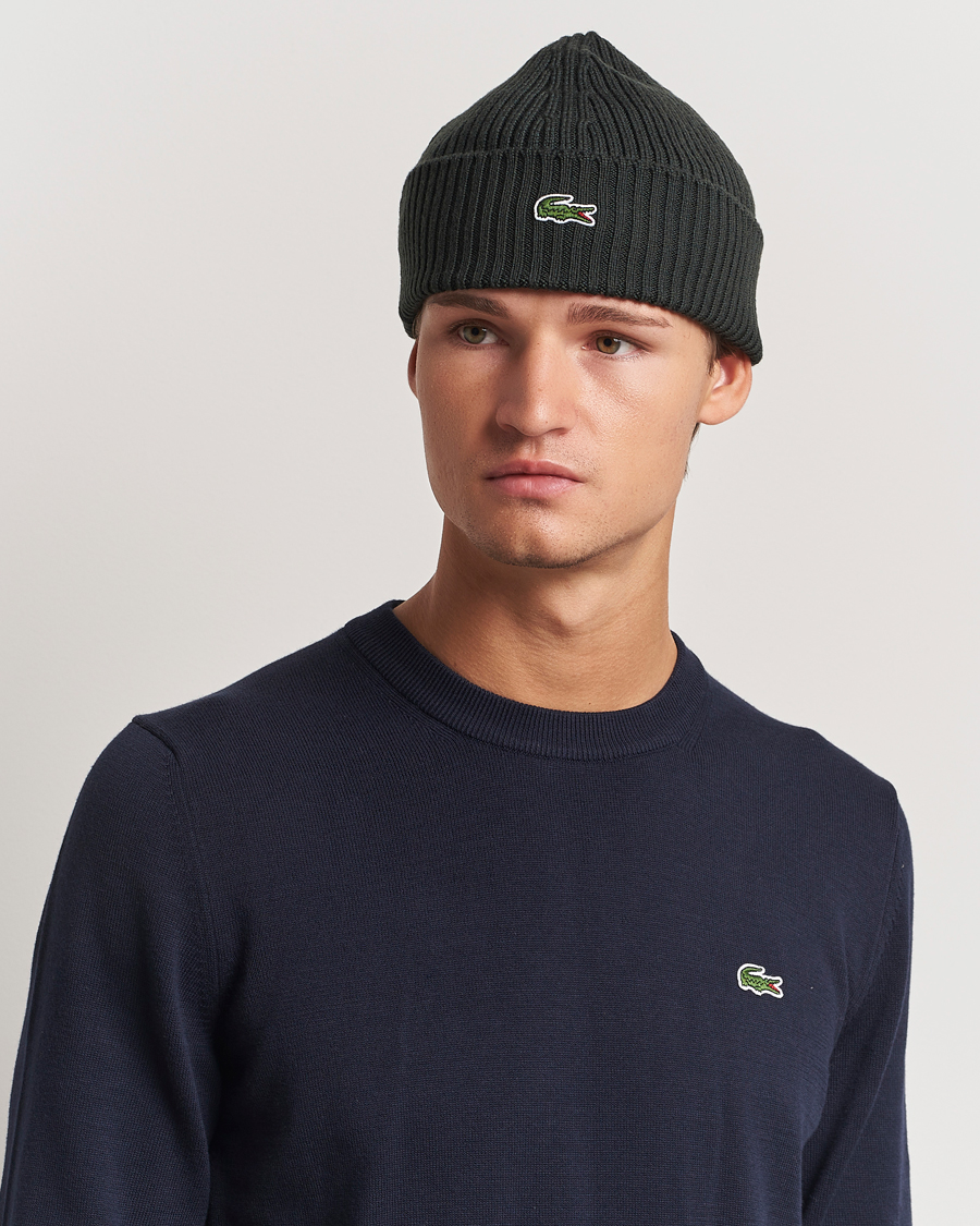 Men | Lacoste Wool Knitted Beanie Sapwood | Lacoste | Wool Knitted Beanie Sapwood