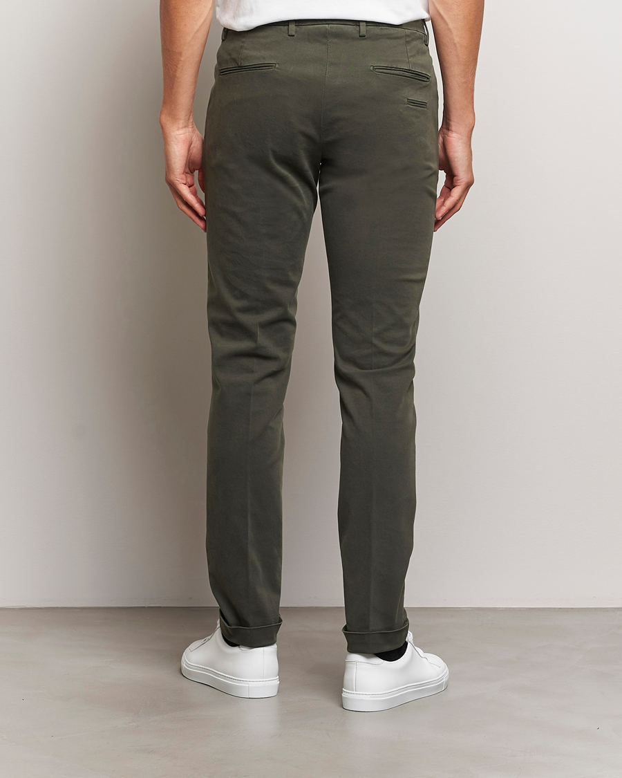 Men | Trousers | Briglia 1949 | Slim Fit Cotton Stretch Chino Military