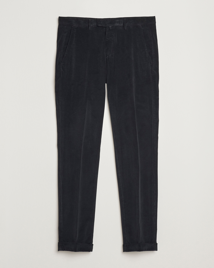 Men | Trousers | Briglia 1949 | Slim Fit Corduroy Trousers Black