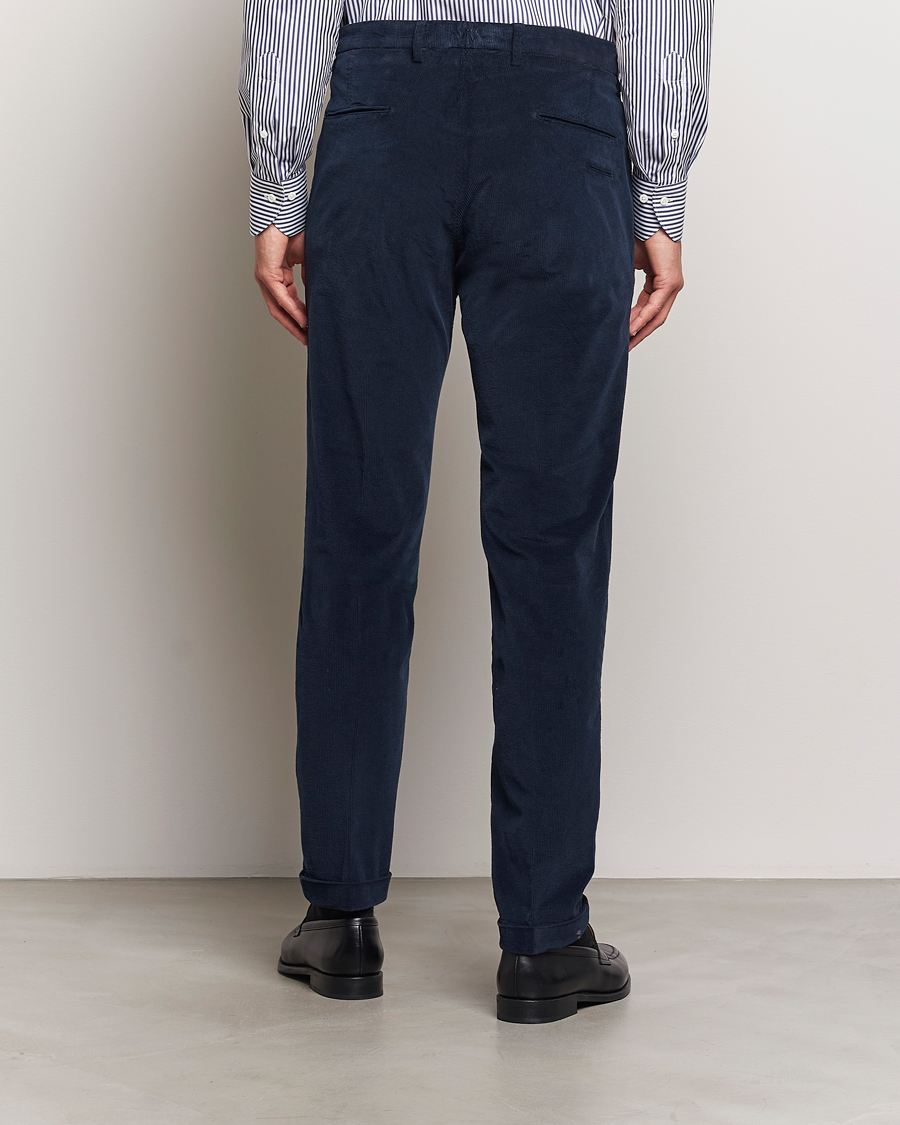 Men | Trousers | Briglia 1949 | Slim Fit Corduroy Trousers Navy