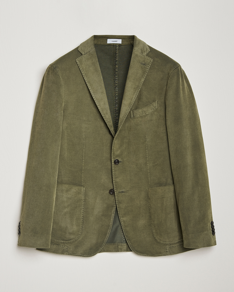 Men | Blazers | Boglioli | K Jacket Corduroy Blazer Dark Green