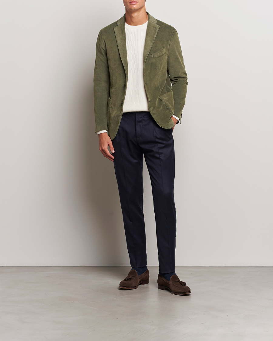 Men | Blazers | Boglioli | K Jacket Corduroy Blazer Dark Green