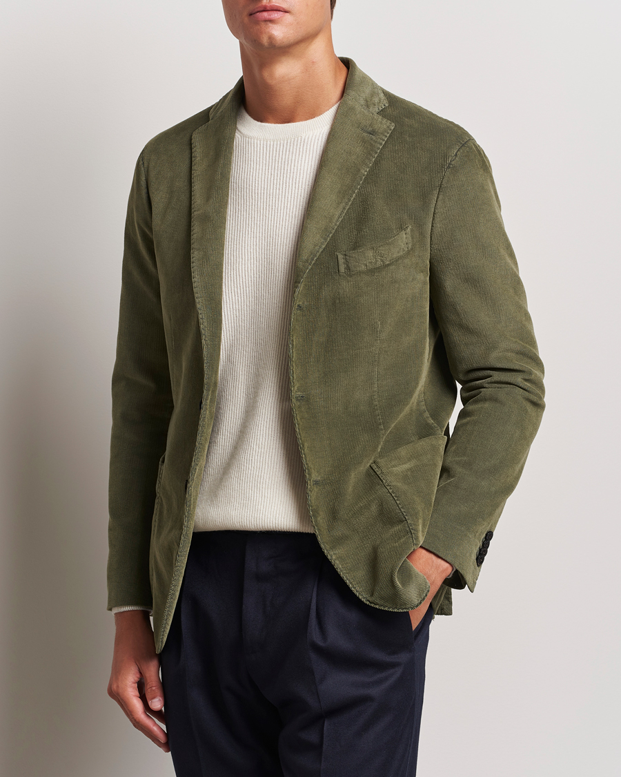 Men | Blazers | Boglioli | K Jacket Corduroy Blazer Dark Green