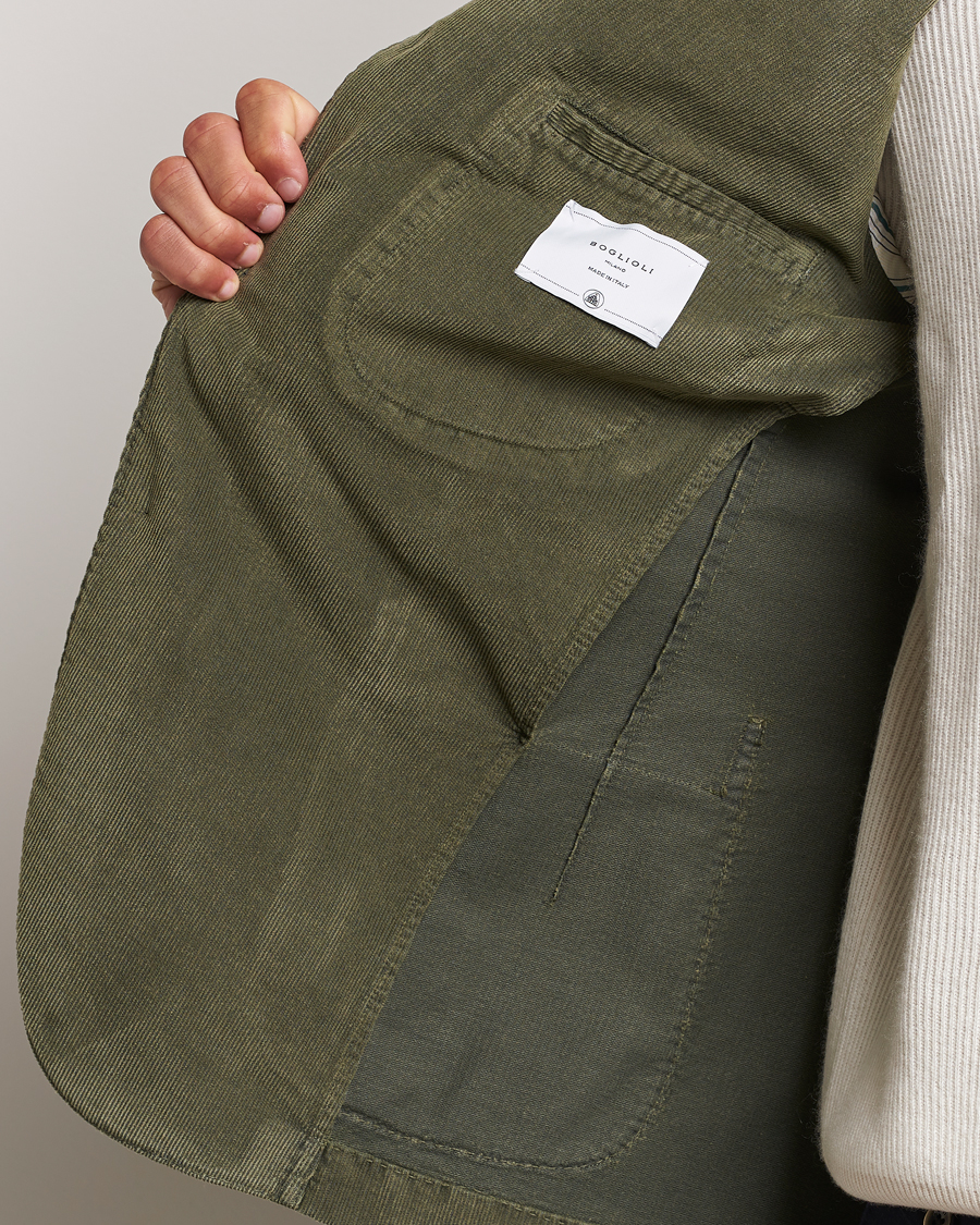 Men | Blazers | Boglioli | K Jacket Corduroy Blazer Dark Green