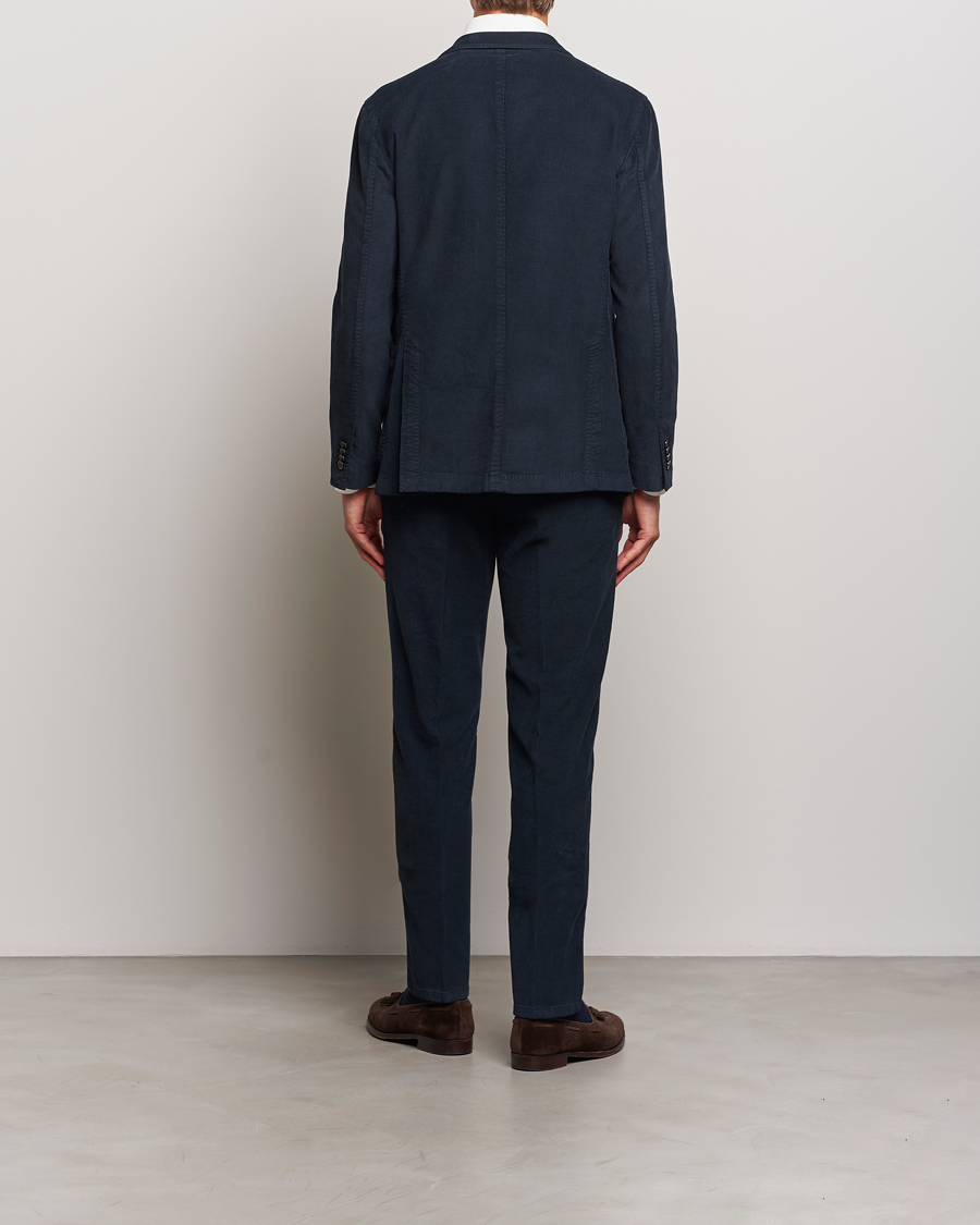 Men | Suits | Boglioli | K Jacket Baby Corduroy Suit Navy