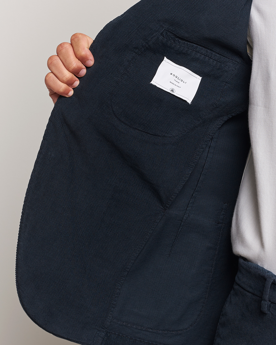 Men | Suits | Boglioli | K Jacket Baby Corduroy Suit Navy
