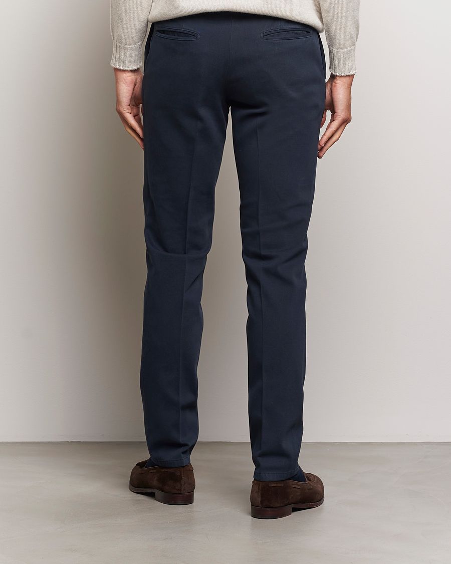 BOGLIOLI（ボリオリ） 44 navy Boglioli Cotton Twill Trousers Navy at CareOfCarl.com