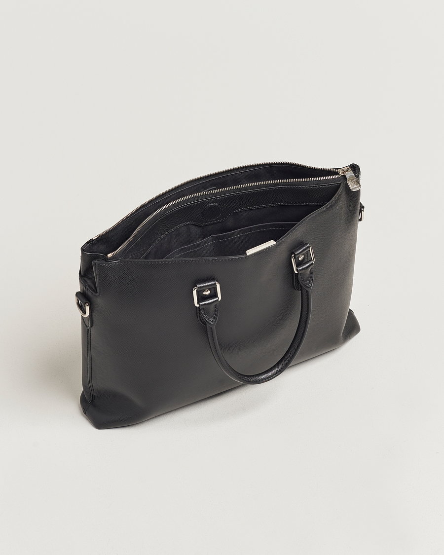 Louis Vuitton Pre-Owned Anton Brief Taiga Noir Silver at