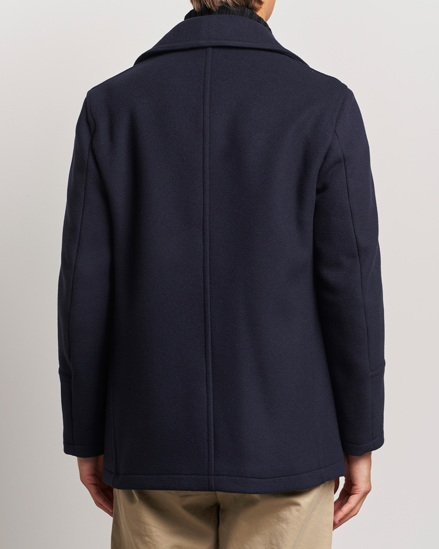 Men | Coats & Jackets | Gloverall | Tennyson Peacoat Navy