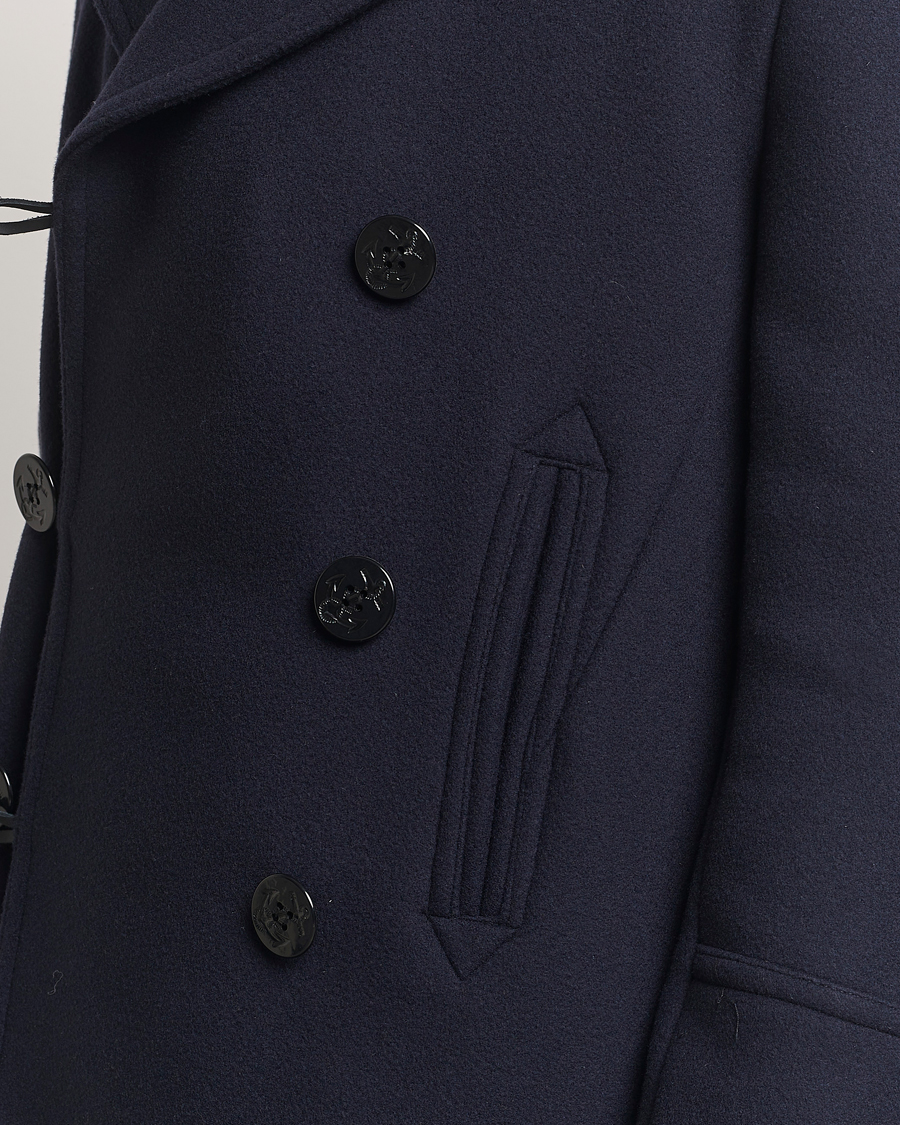 Men | Coats & Jackets | Gloverall | Tennyson Peacoat Navy