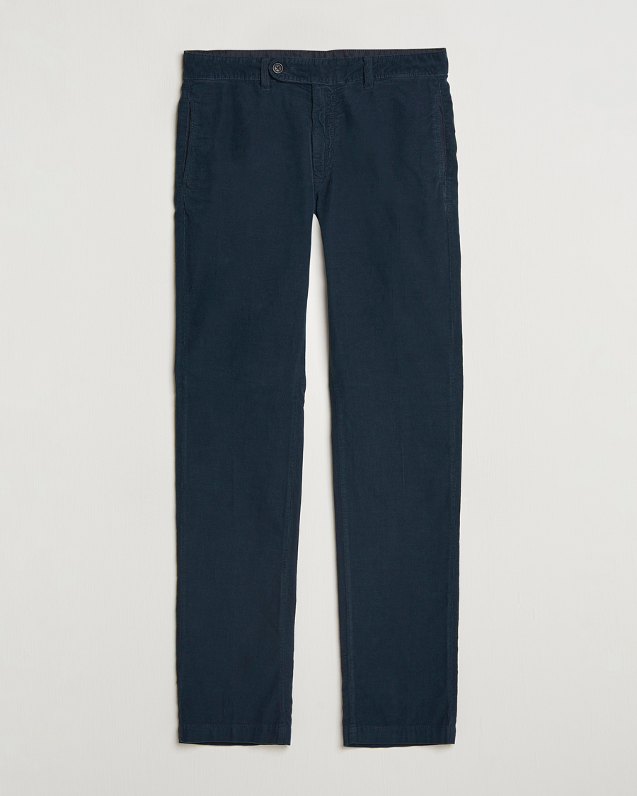 Men | Trousers | Massimo Alba | Baby Corduroy Trousers Navy
