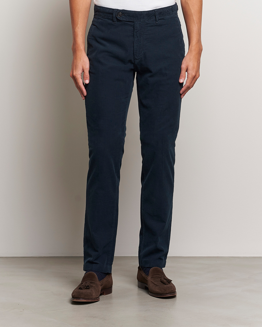 Men | Trousers | Massimo Alba | Baby Corduroy Trousers Navy