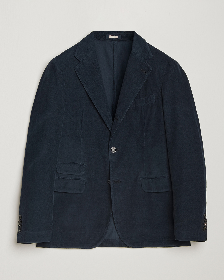Men | Blazers | Massimo Alba | Baby Corduroy Blazer Navy