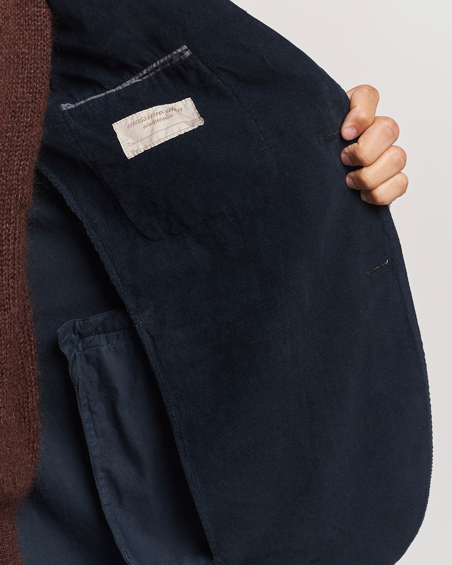 Men | Blazers | Massimo Alba | Baby Corduroy Blazer Navy
