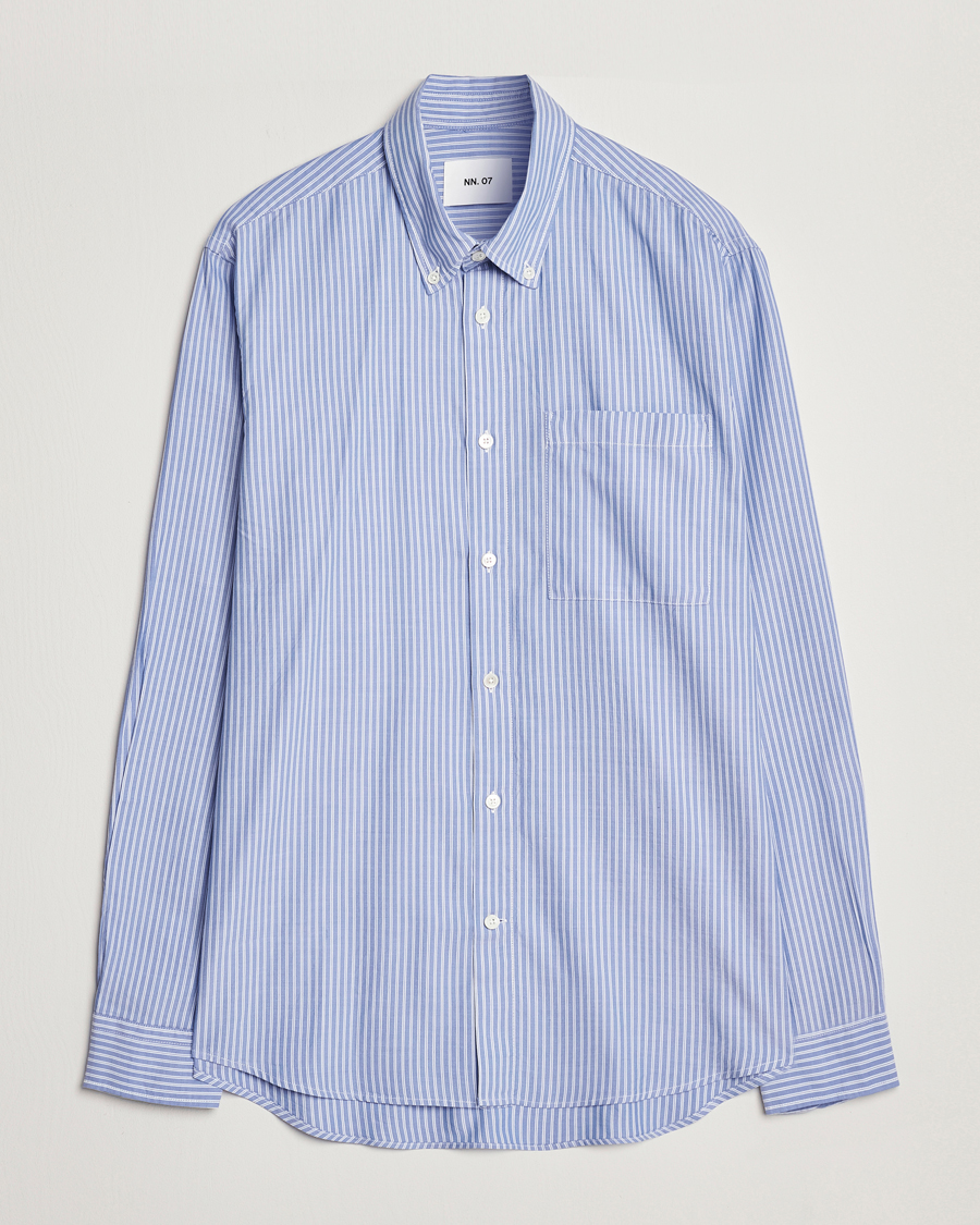 Men | Shirts | NN07 | Arne Tencel Striped Shirt Blue/White