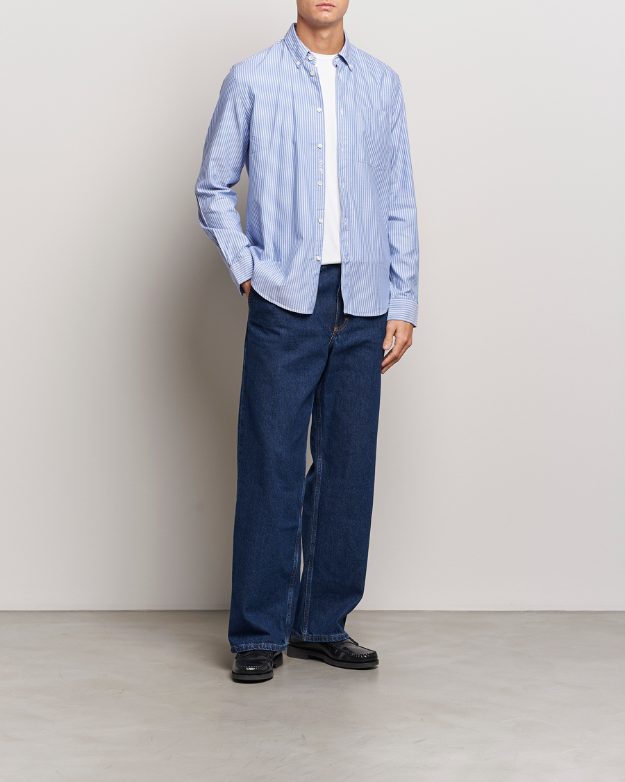Men | Shirts | NN07 | Arne Tencel Striped Shirt Blue/White