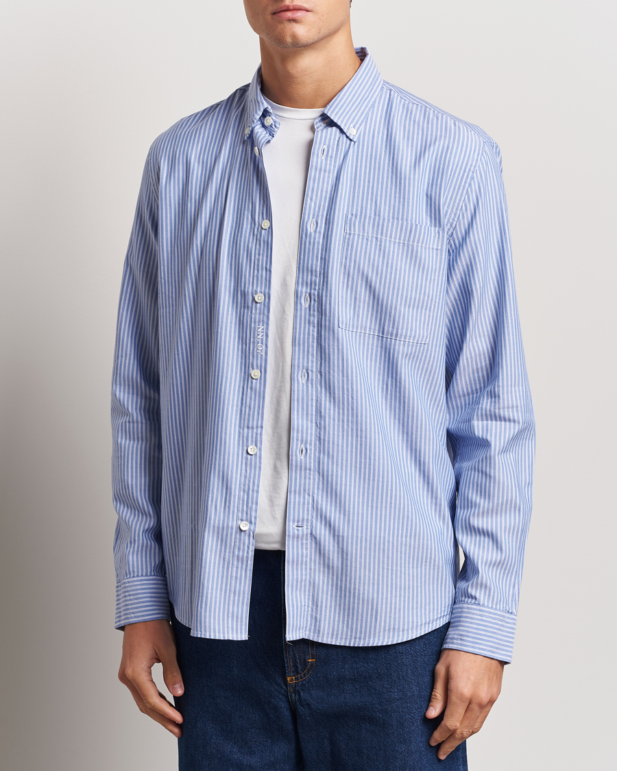 Men | Shirts | NN07 | Arne Tencel Striped Shirt Blue/White