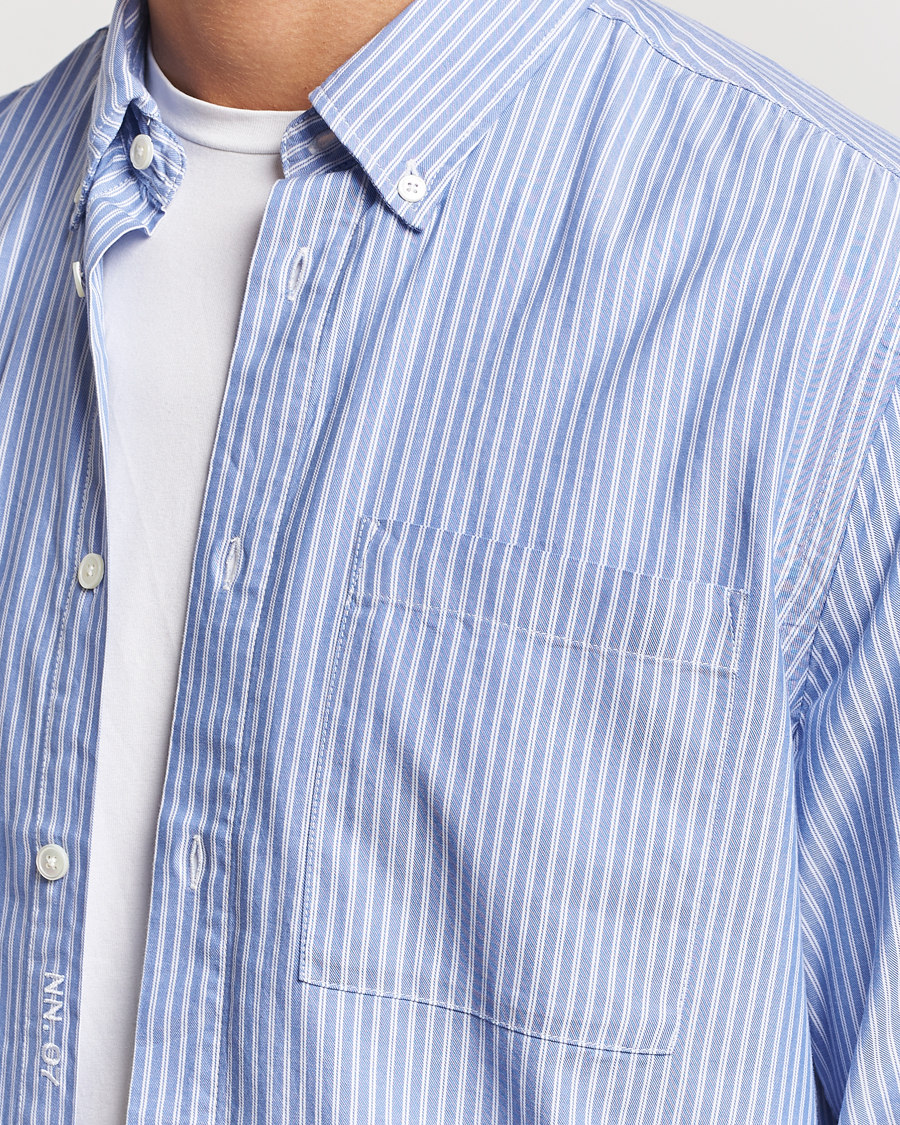 Men | Shirts | NN07 | Arne Tencel Striped Shirt Blue/White