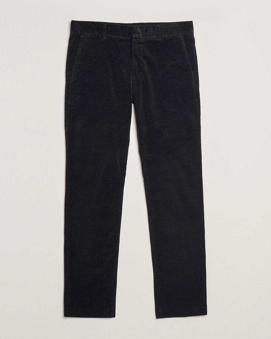 Men | Trousers | NN07 | Theo Regular Fit Corduroy Chinos Black