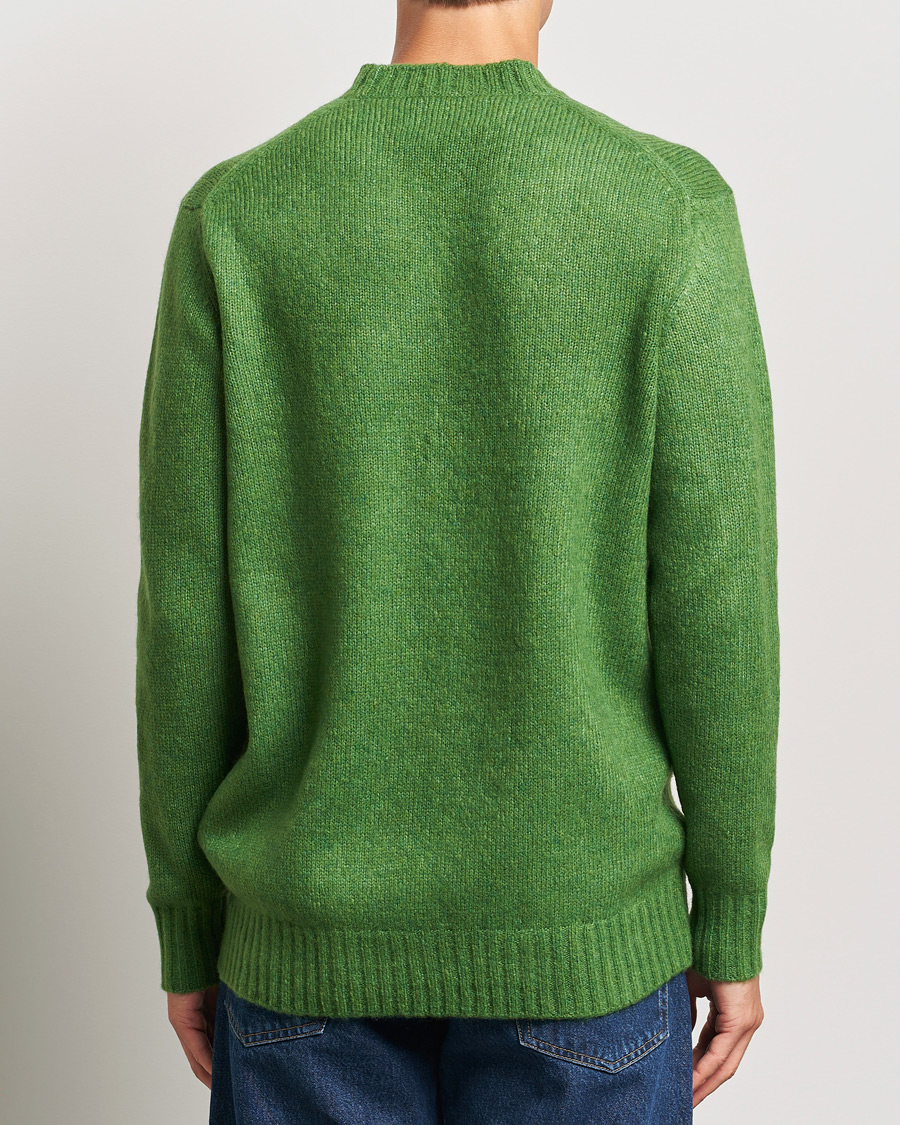 Men | Sweaters & Knitwear | NN07 | Lee Brushed Wool Crew Neck Kale Green