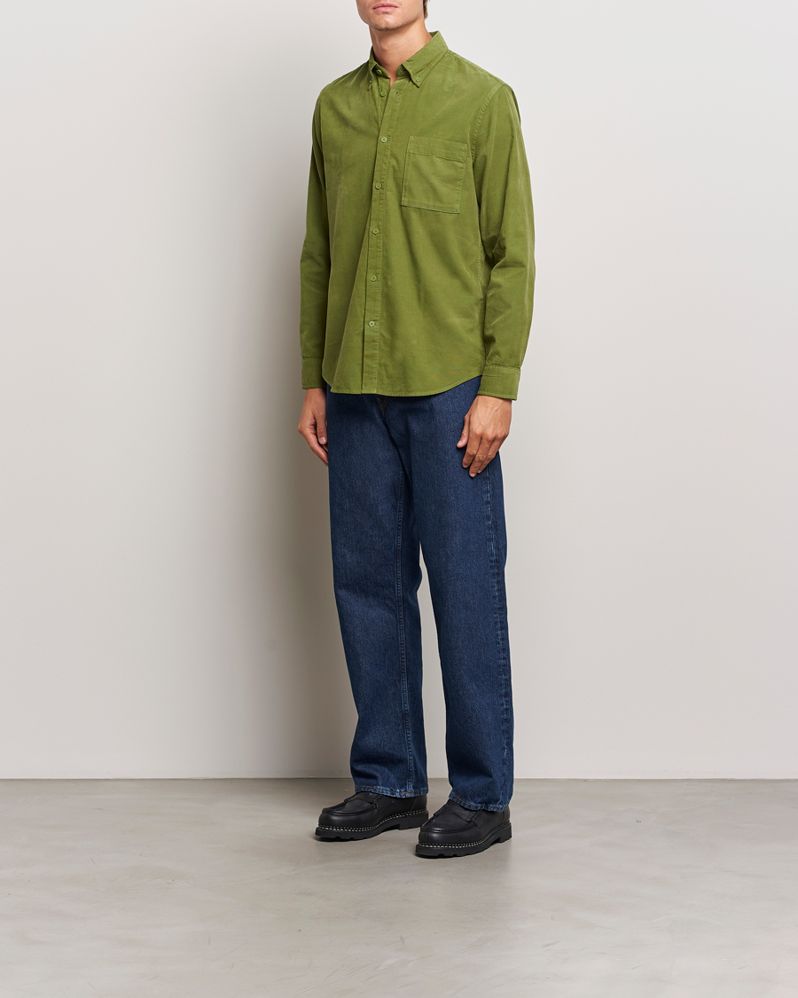 Men | Shirts | NN07 | Arne Baby Cord Shirt Cedar Green