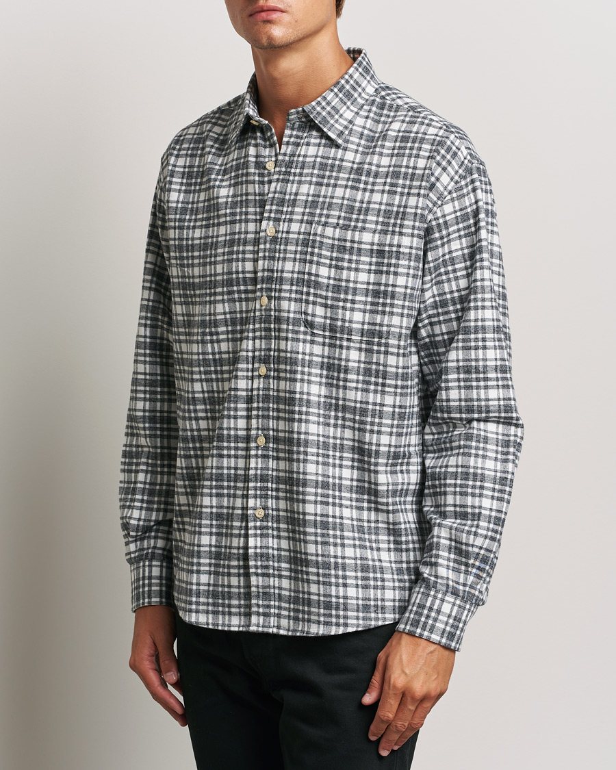 Men | Shirts | NN07 | Deon Flannel Shirt Grey/White