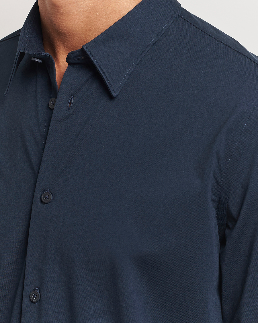 Men | Shirts | NN07 | Elian Mercerized Cotton Shirt Navy Blue