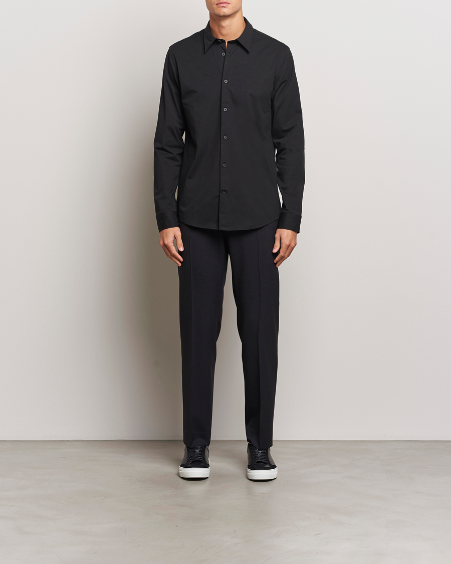 Men | Shirts | NN07 | Elian Mercerized Cotton Shirt Black