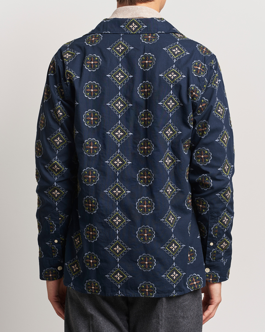 Men | Shirts | NN07 | Julio Crochet Shirt Navy Blue