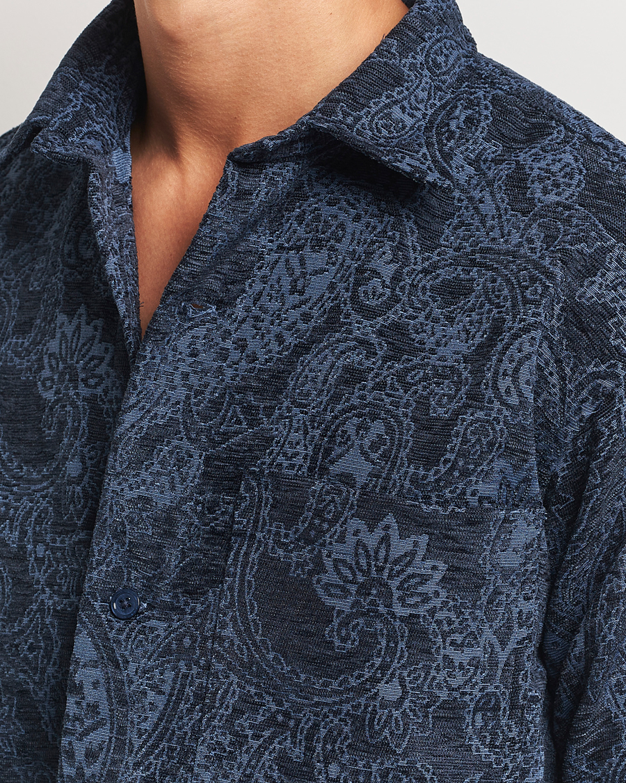 Men | Shirts | NN07 | Adwin Flower Overshirt Navy Blue