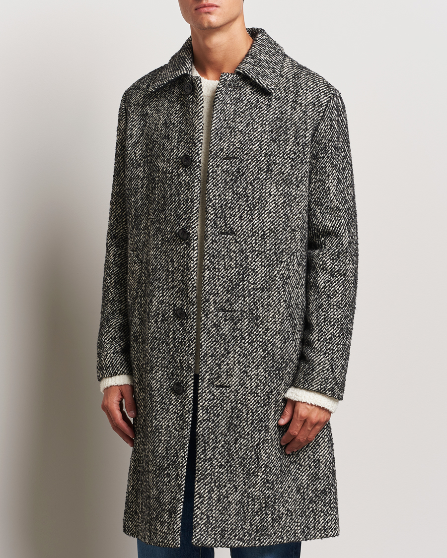 Men | Coats & Jackets | NN07 | Franco Herringbone Coat Black
