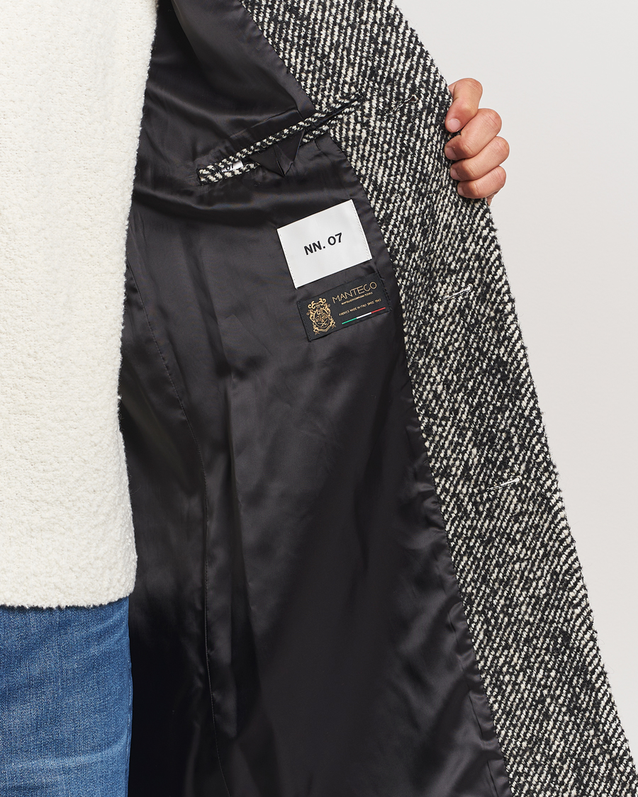 Men | Coats & Jackets | NN07 | Franco Herringbone Coat Black