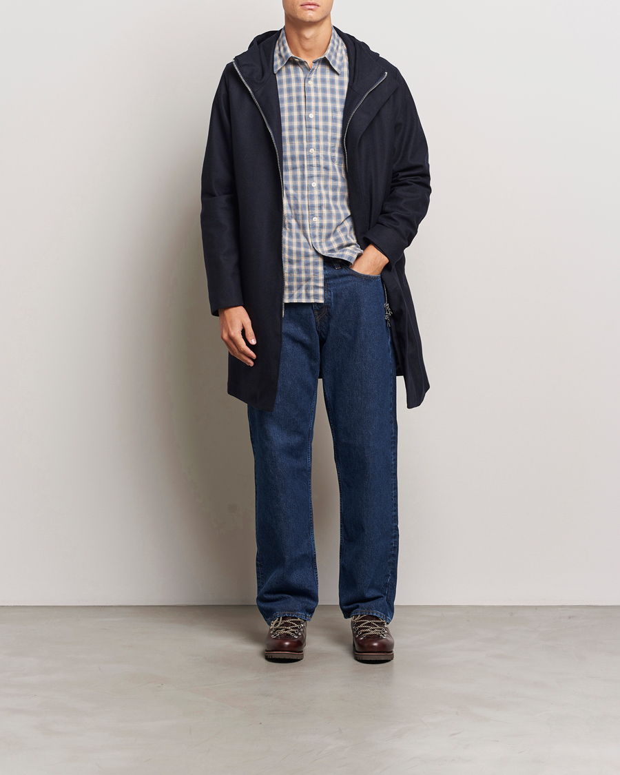 Men | Coats & Jackets | NN07 | Knox Hooded Coat Navy Blue