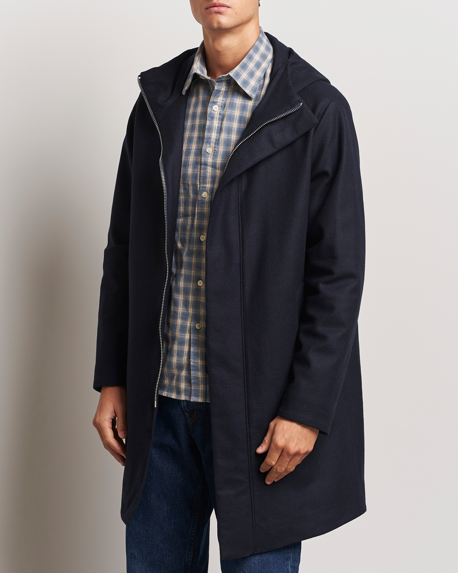 NN07 Knox Hooded Coat Navy Blue at CareOfCarl.com