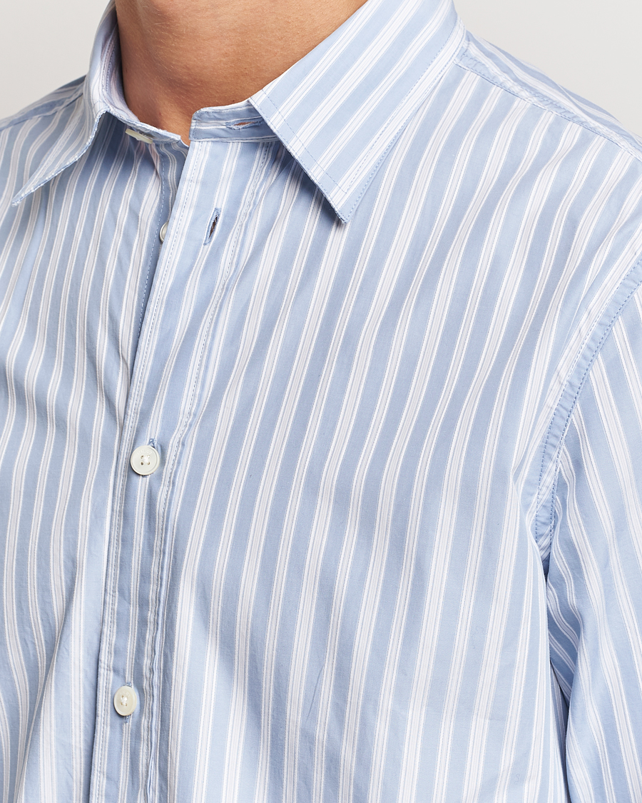 Men | Shirts | NN07 | Colby Poplin Striped Shirt Blue/White
