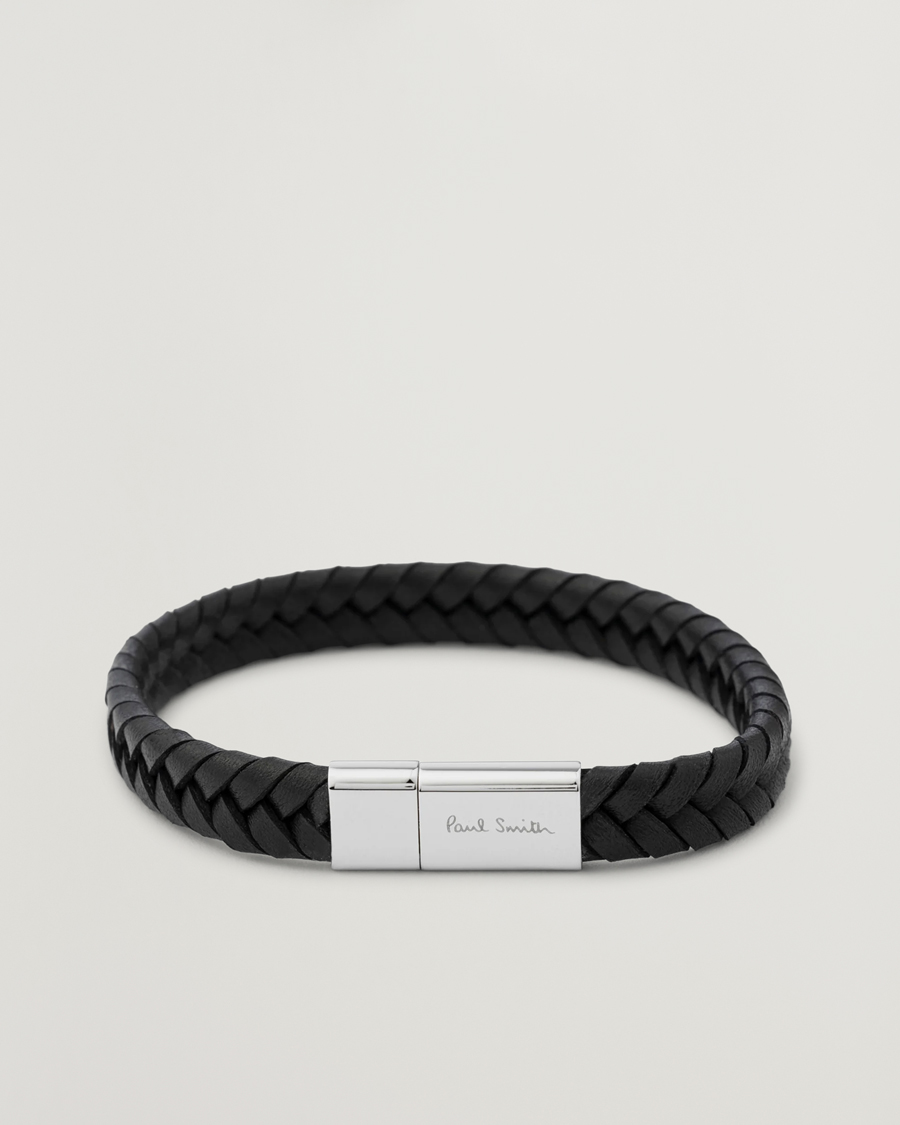 Men | | Paul Smith | Two Tone Leather Bracelet Black