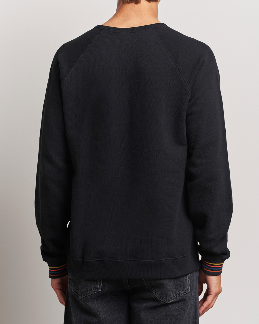Men | Sweaters & Knitwear | Paul Smith | Artist Rib Crew Neck Sweatshirt Black