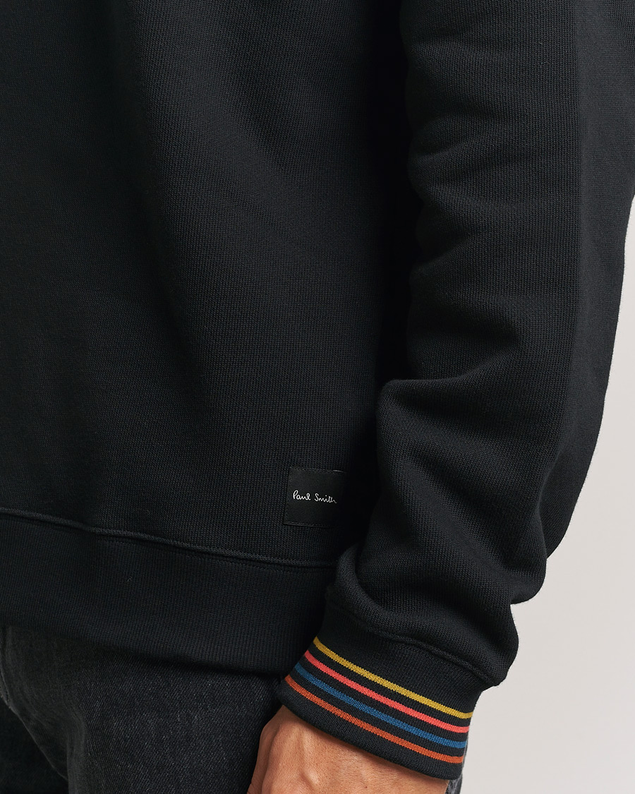 Men | Sweaters & Knitwear | Paul Smith | Artist Rib Crew Neck Sweatshirt Black