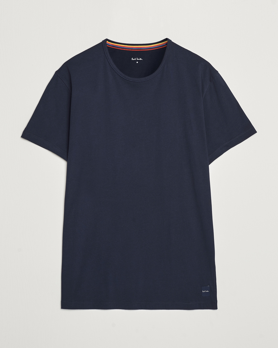 Men | T-Shirts | Paul Smith | Artist Rib Crew Neck T-Shirt Navy