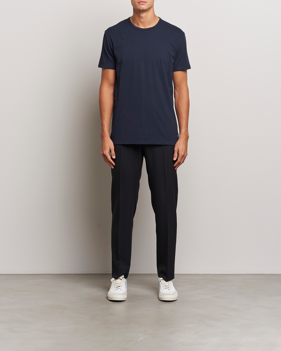 Men | T-Shirts | Paul Smith | Artist Rib Crew Neck T-Shirt Navy
