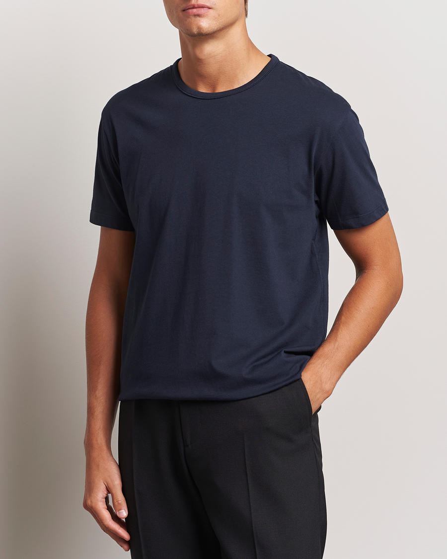 Men | T-Shirts | Paul Smith | Artist Rib Crew Neck T-Shirt Navy