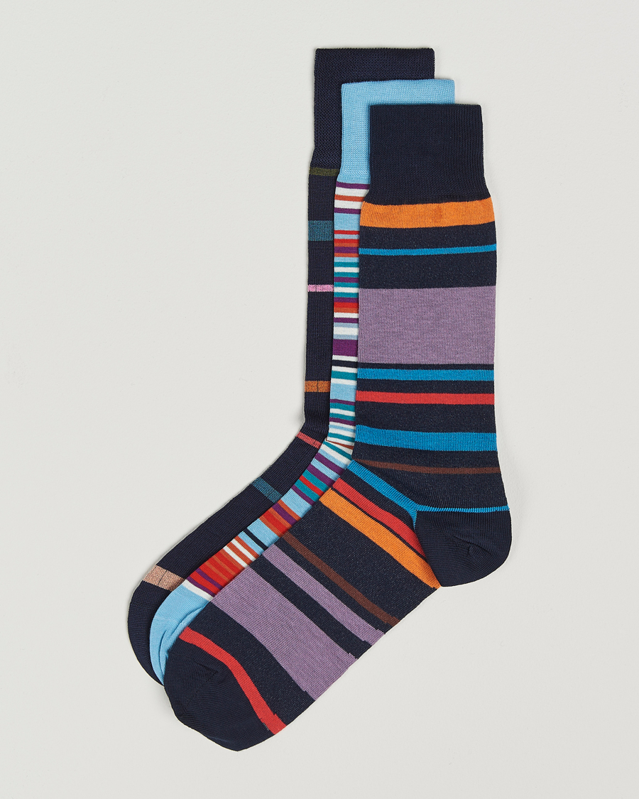 Men | Underwear & Socks | Paul Smith | 3-Pack Striped Socks Multi