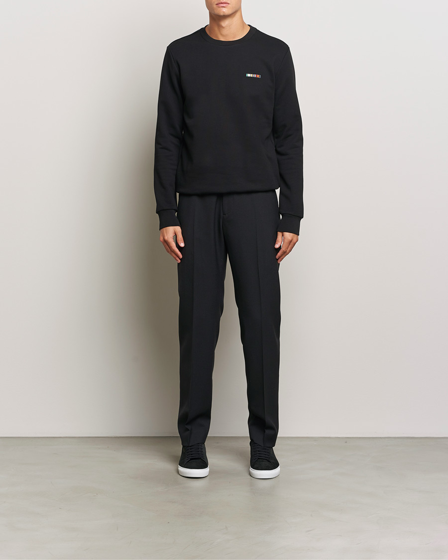 Men | Sweaters & Knitwear | Paul Smith | Embroidery Crew Neck Sweatshirt Black