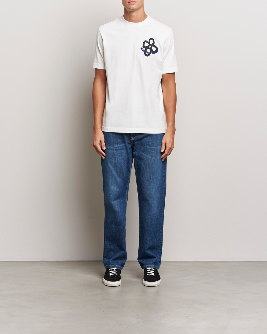 Men | T-Shirts | PS Paul Smith | Happy Flower Crew Neck T-Shirt White