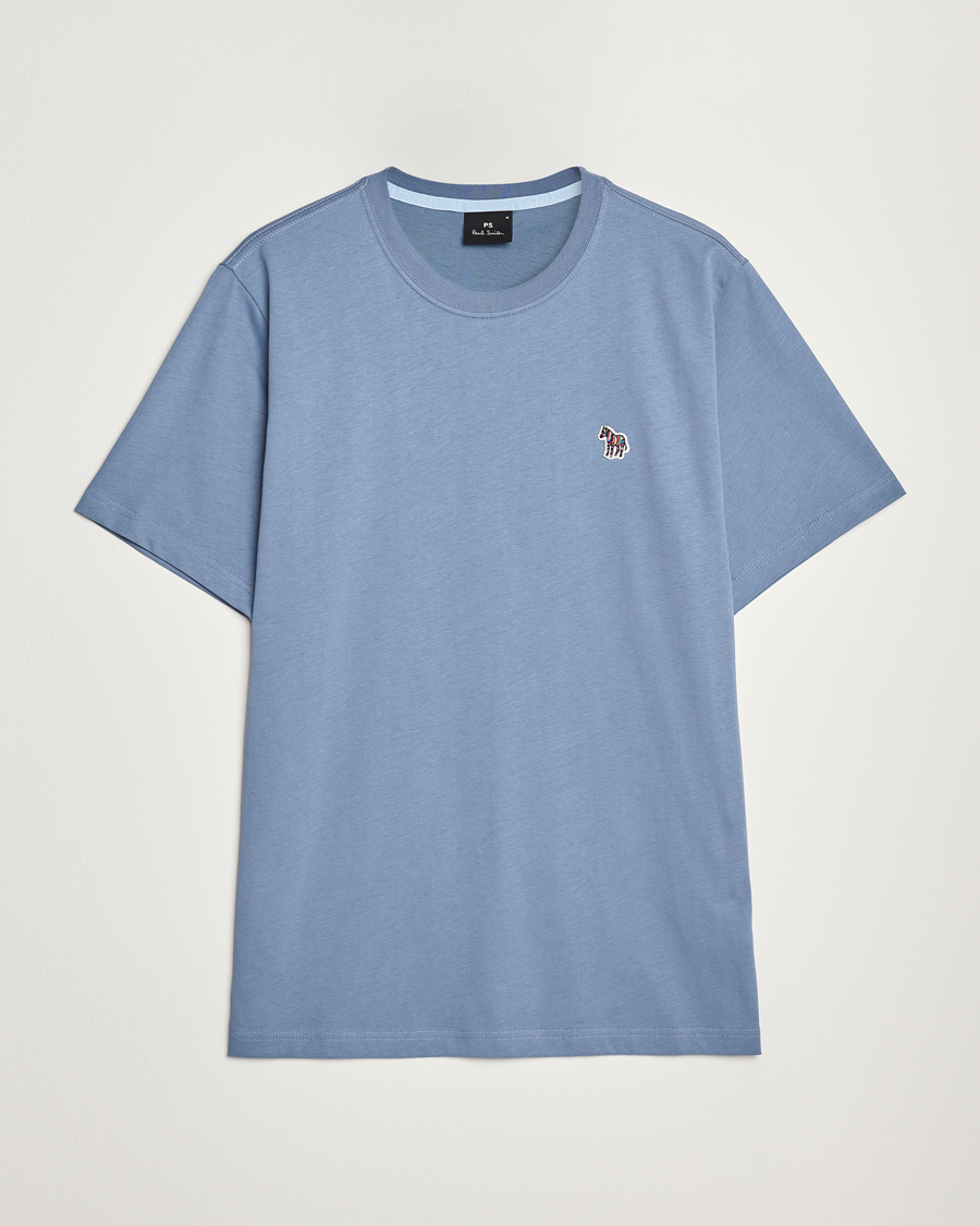 Men | T-Shirts | PS Paul Smith | Organic Cotton Zebra T-Shirt Blue