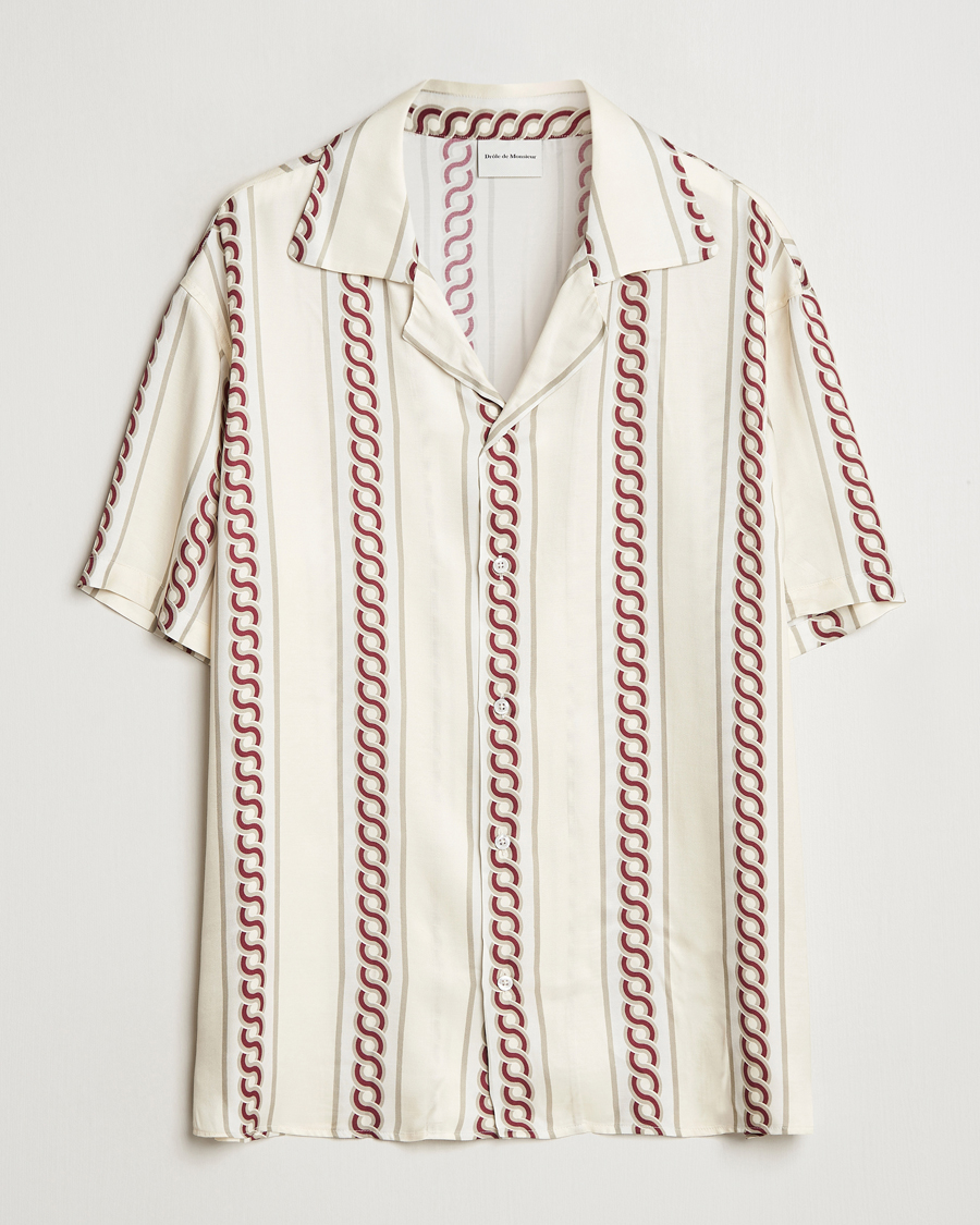Men | Shirts | Drôle de Monsieur | Link Cuban Shirt Ecru