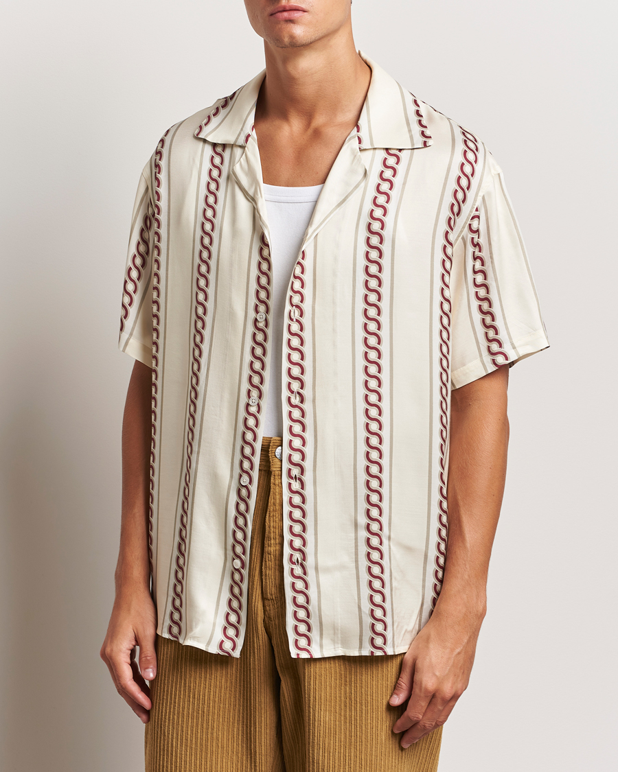 Men | Shirts | Drôle de Monsieur | Link Cuban Shirt Ecru