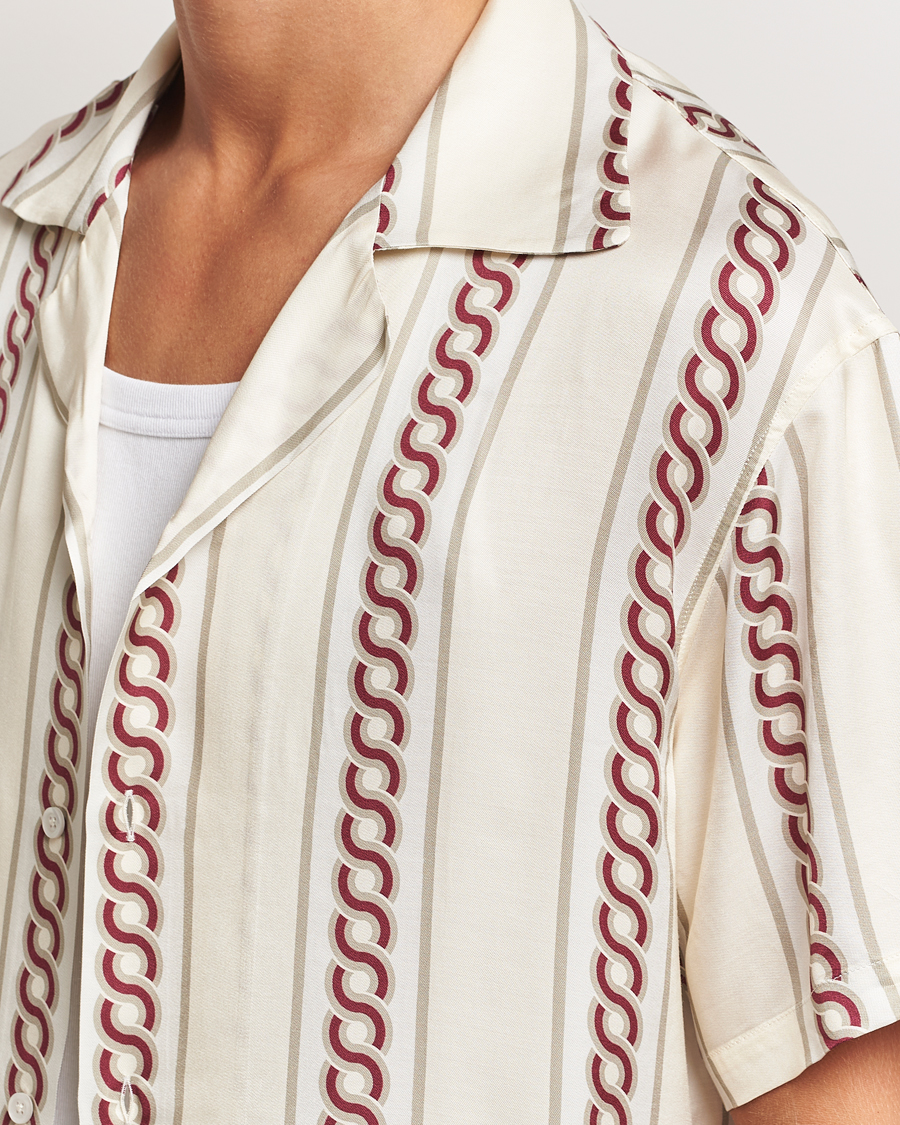 Men | Shirts | Drôle de Monsieur | Link Cuban Shirt Ecru