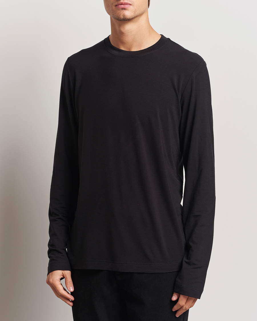 Men | T-Shirts | CDLP | Wool Long Sleeve T-Shirt Black